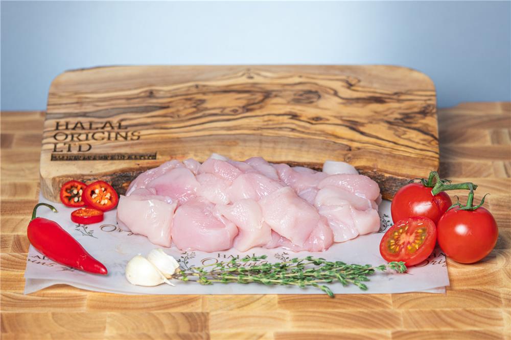 HMC Free Range Chicken Breast Cubes 500g